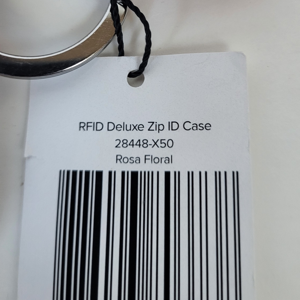 Vera Bradley Rosa Flora RFID Zip ID Case Wallet - Picture 8 of 8